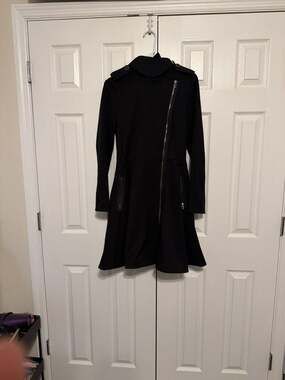 Armani Exchange Women's Black Asymmetric Zip-Up